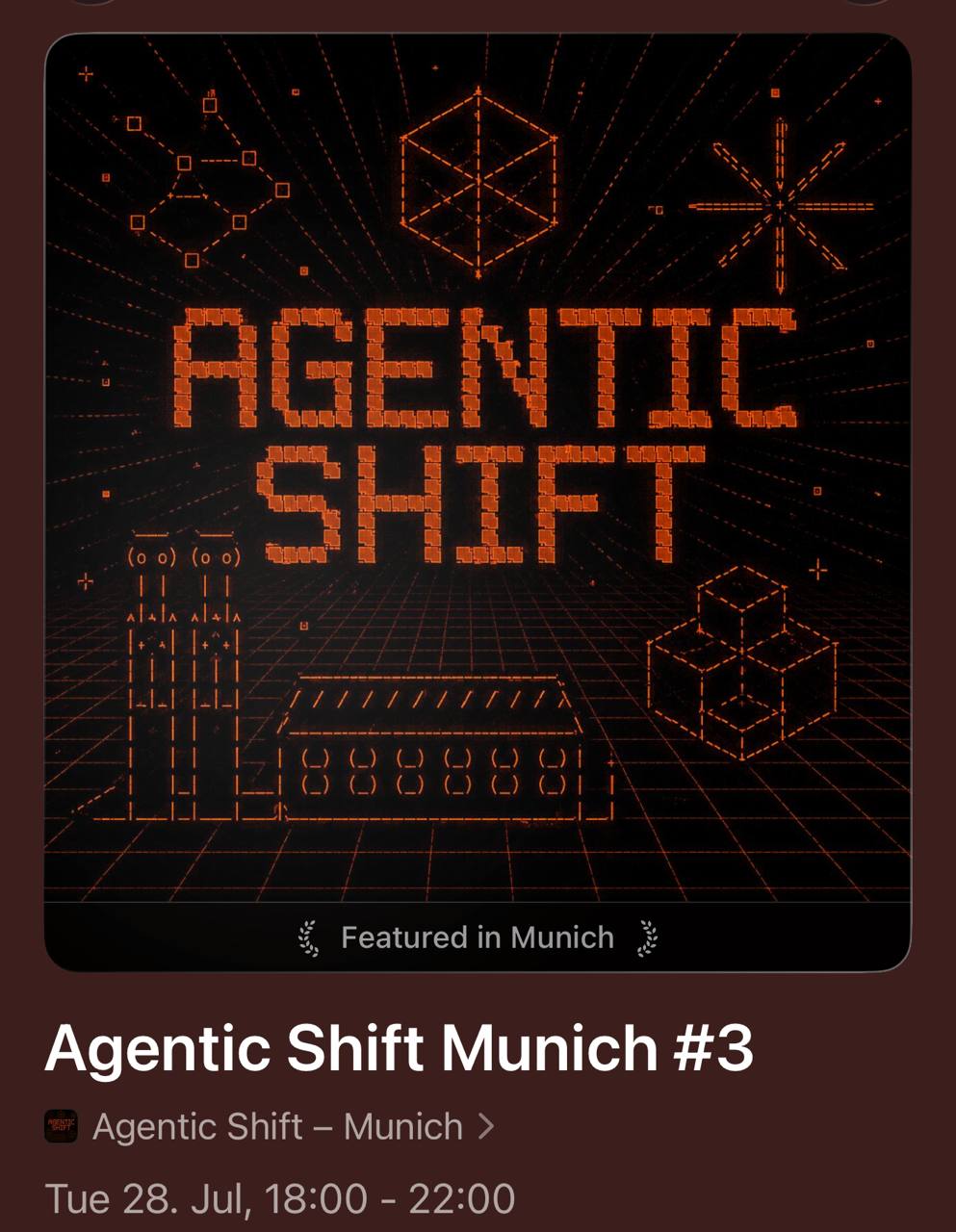 Agentic Shift Munich #3 — Featured in Munich on Luma